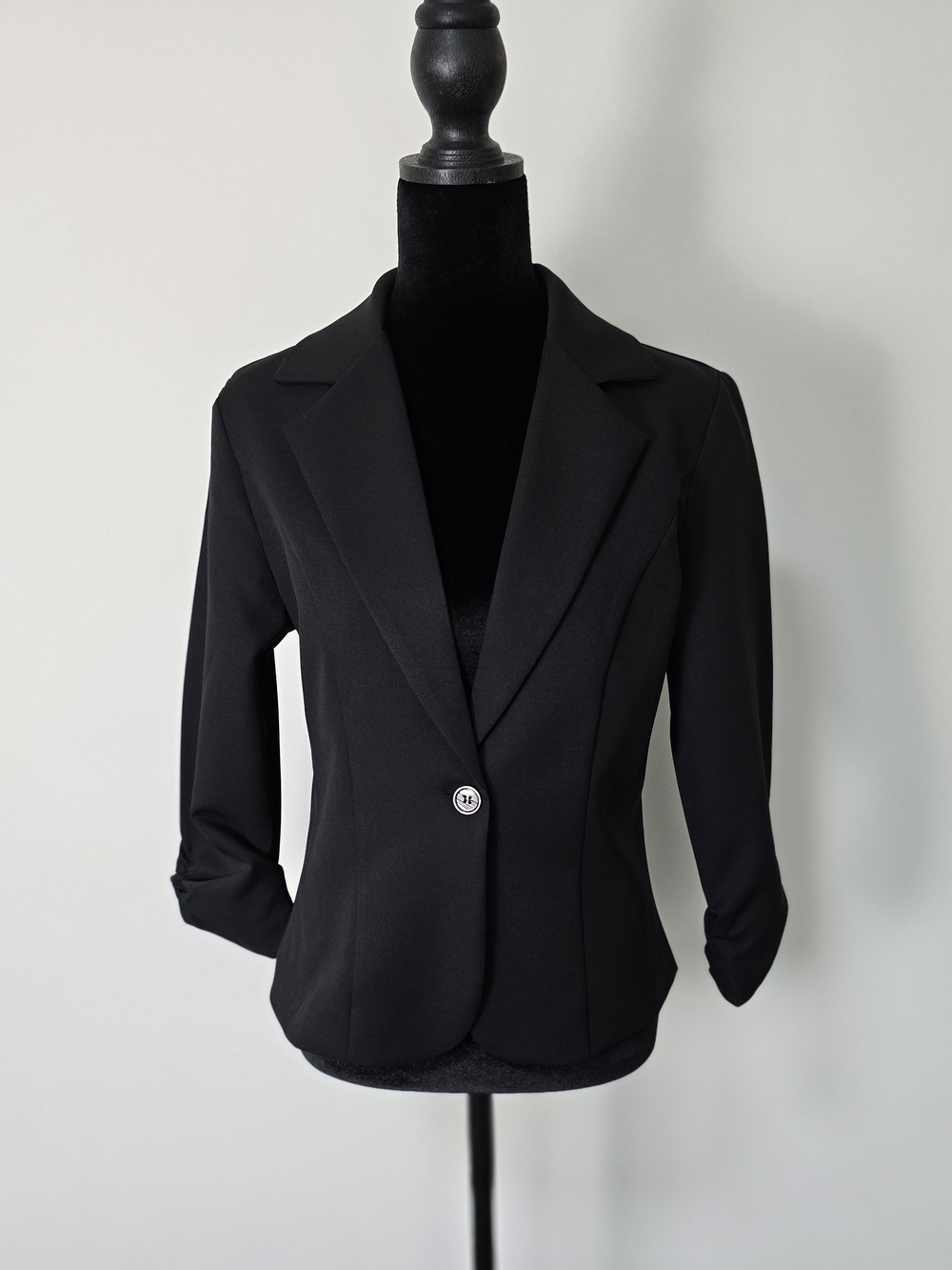 Source Unknown Black Single-Button Women's Blazer